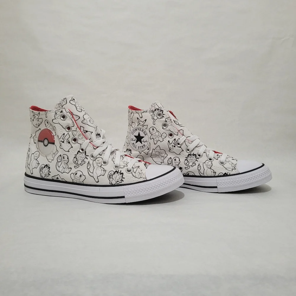 Converse Chuck Taylor All Star Pokémon Poke Ball High Top Sneakers - Picture 5 of 16